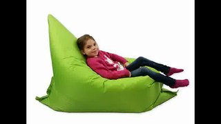 [- Kids BeanBag Large 6-Way Garden Lounger - GIANT Childrens Bean Bags Outdoor Floor Cushion LIME -