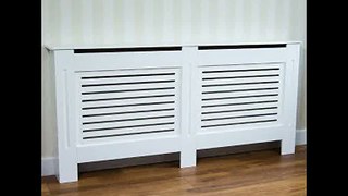 [- Home Discount Milton Radiator Cover White Modern Painted MDF Cabinet, Medium  -]