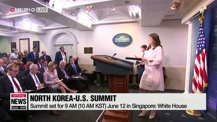 Kim-Trump summit set to start at 10AM KST on June 12: White House