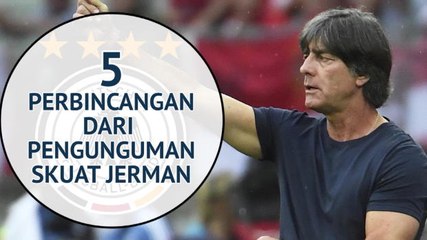Lima Perbincangan dari Pengunguman Skuat Jerman