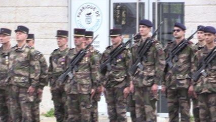 une cérémonie a eu lieu pour introniser officiellement la 7e compagnie, rattachée au 92e régiment d'infanterie.