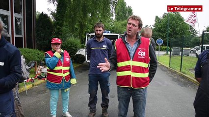 Enedis. Une quarantaine de salariés bloquent le site de Pontivy