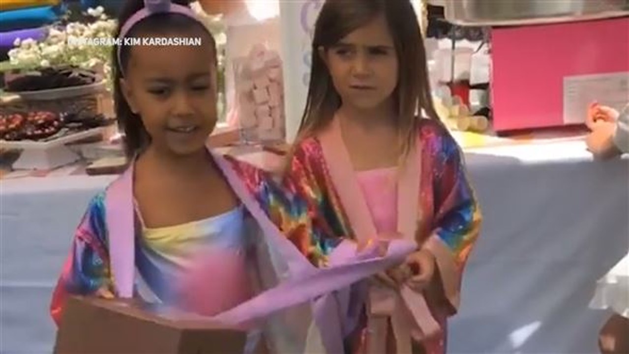 Einhorn, Regenbogen und Glitzer: Geburtstagsfeier von North West and Penelope Disick