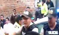 Cuenca: taxista golpean a dos supuestos delincuentes quienes habrían intentado asaltar a un compañero