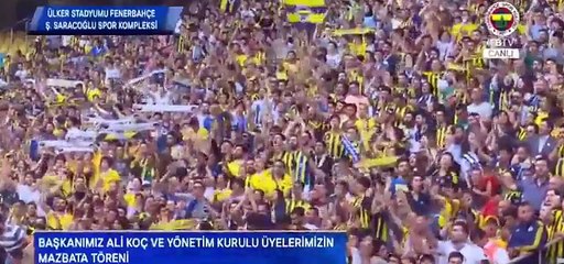 Ali Koç'un mazbata töreninde İzmir Marşı