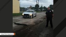 Cop Finds A Three-Legged Alligator Crossing The Road, Because Florida