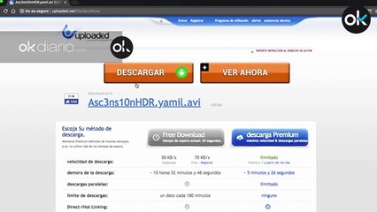 2 minutos costó hacer este montaje donde se abren 2 popups en una página de descargas