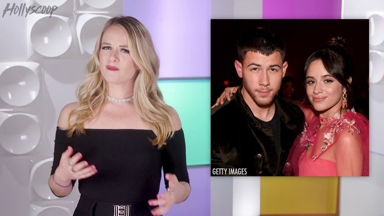 Camila Cabello Awkwardly Reunites with Nick Jonas, Blows Him Kisses | 2018 Grammys