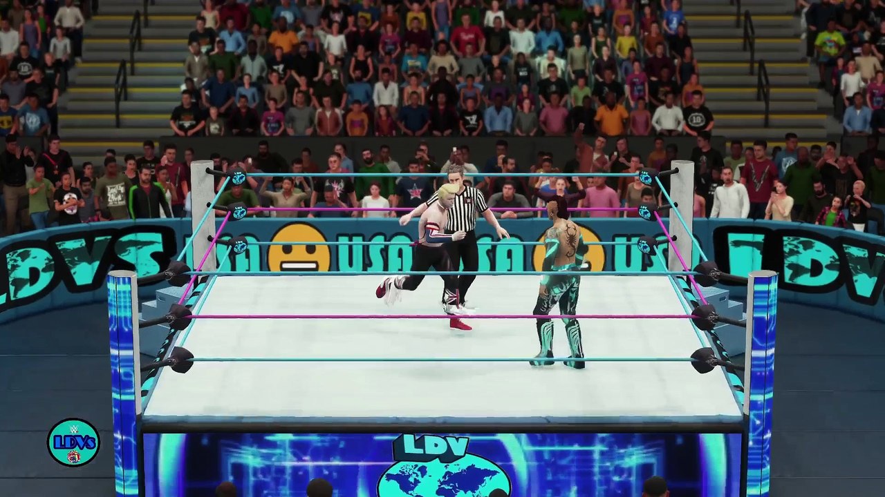 Axel Cent vs. Keyvon in a singles match.
