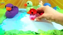 Play Doh Surprise Eggs Nursery Rhymes Five Little Ducks Surprise Toys Playdough