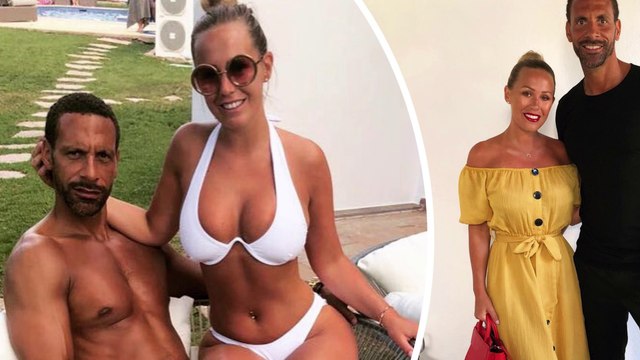 Kate Wright shows off her eye-popping curves in a saucy bikini as she sits ...