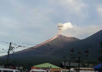 Footage Captures Smoke Coming From the Top of Guatemala's Fuego Volcano