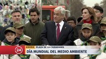 Presidente Piñera y normativa contra bolsas plásticas: 