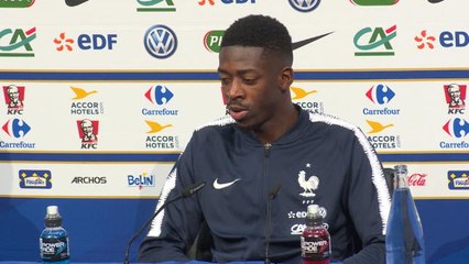 Bleus - Dembélé : "Mon association avec Griezmann et Mbappé n'est pas la même qu'avec Messi"