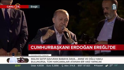 Cumhurbaşkanı Erdoğan Zonguldak Ereğli'de