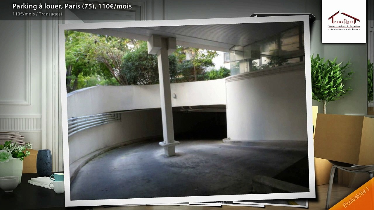 Parking à louer, Paris (75), 110€/mois