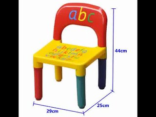 [- Popamazing Brand New ABC Alphabet Table & Chair Set Kids Children Furniture  -]
