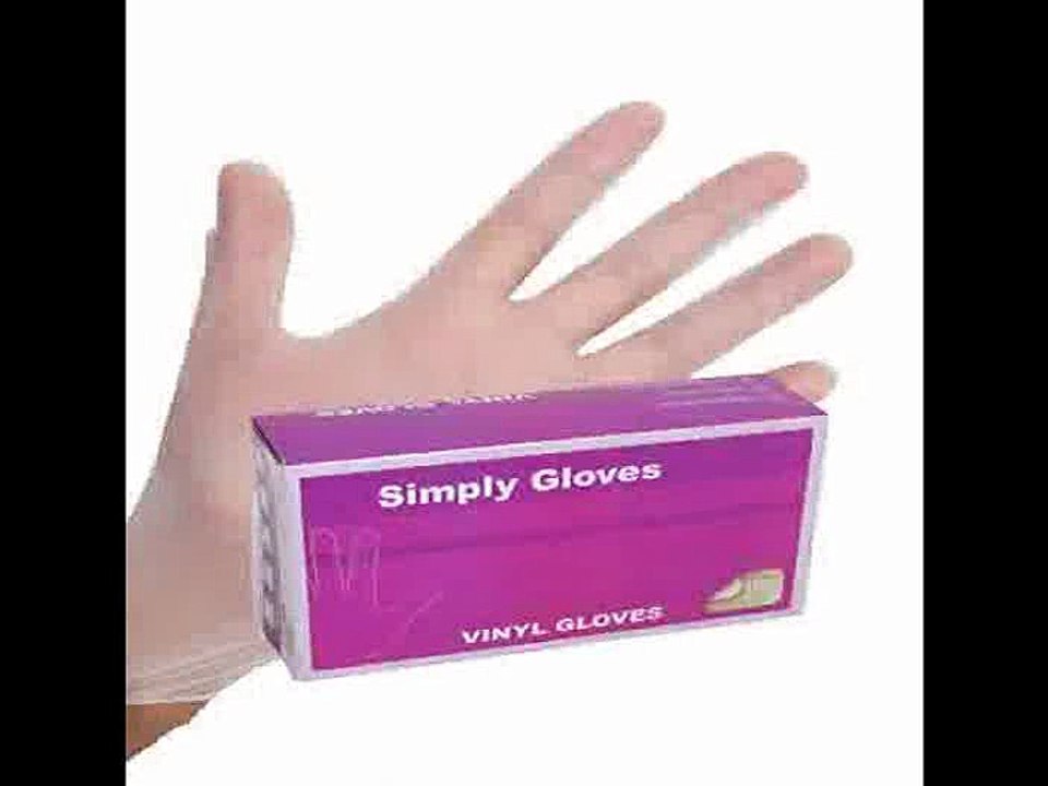 [- 1000 gloves - 10 boxes - Disposable Vinyl Gloves, Latex and Powder Free Size Large. Cleaning, De