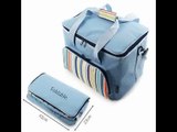 [- Greenfield Collection Sky Blue 30 Litre Foldable Family Cool Bag  -]