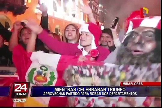 Miraflores: robaron dos departamentos a la hora del partido de la Bicolor