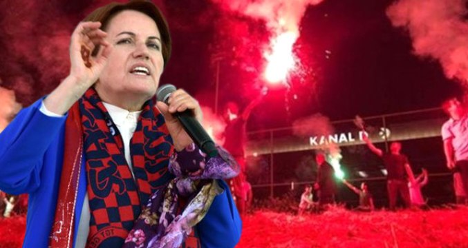 Meral Akşener Habertürk'te Canlı Yayındayken Partililer CNN Türk'ü Protesto Etti!