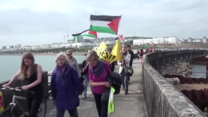 Gazze'ye Özgürlük Filosu" Destek Gösterisiyle Karşılandı - Brıghton