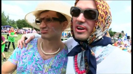 The World Custard Pie Championship takes place in the UK