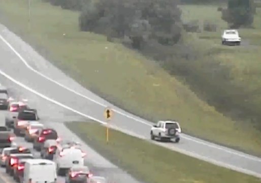 Dramatic Footage Shows Car Driving in Reverse on Ohio Highway