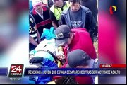 Huaraz: rescatan a joven que estaba desaparecido tras ser víctima de asalto