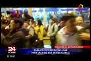 Dos personas quedaron heridas al romper las lunas para huir del Metropolitano