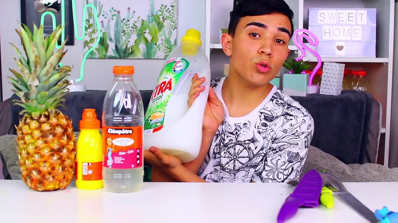 JE FAIS DU SLIME DANS UN ANANAS -!! JustJonathan