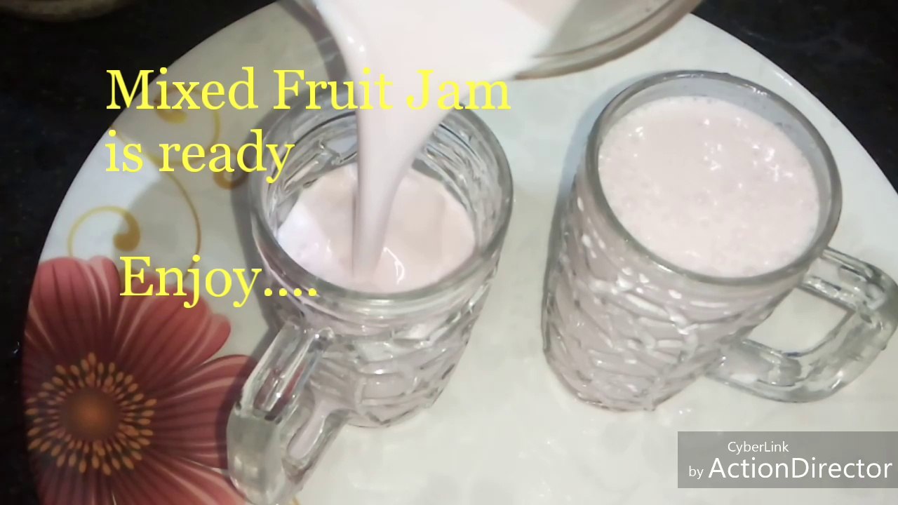 Mixed Fruit Jam Milk Shake Recipe | mix fruit jam milk shake kids special