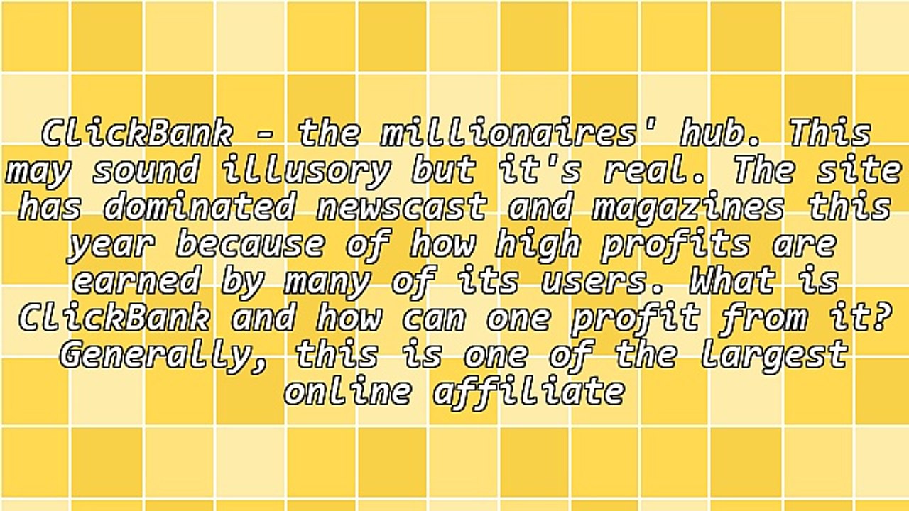 ClickBank - Where Millionaires Belong