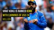 Virat Kolhi Only Indian In Forbes Highest Paid Athletes 2018