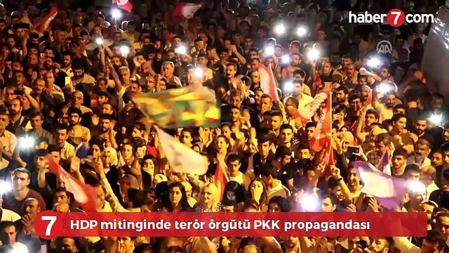 HDP mitinginde terör örgütü PKK propagandası