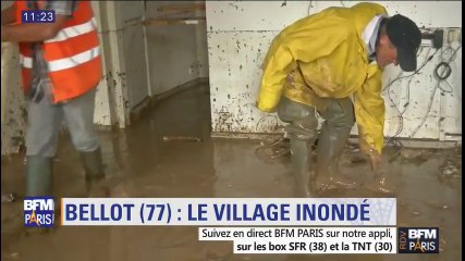 Seine-et-Marne: les images de Bellot, un village sous les eaux et la boue