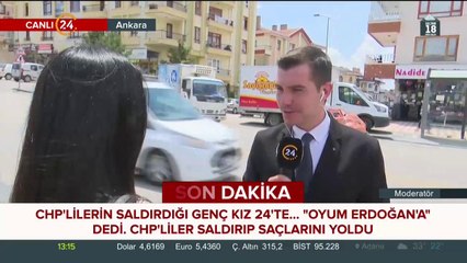 İnce’nin afişini asanlar genç kızın saçlarını yoldu