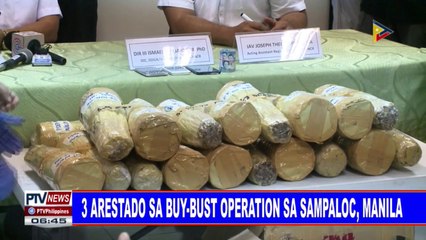 Tatlong arestado sa buy-bust operation sa Sampaloc, Manila