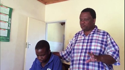 16 year old Njabulo Masuku and is father Muhle Masuku live in the Kilarney Suburb of  Bulawayo, Zimbabwe. Muhle uses music and singing to best help his son with