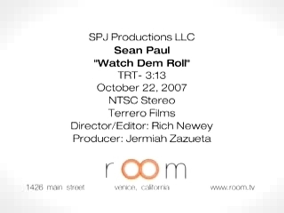 Video Sean Paul - Watch Dem Roll - Sean, Paul, Watch, Dem, n