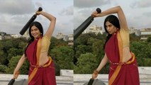 Adah Sharma doing Workout in Saree, Video goes VIRAL | FilmiBeat