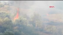 İzmir Turgutlu- İzmir Sınırında Makilik Alanda Yangın