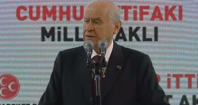 Devlet Bahçeli İlk Mitingini Yaptı, Millet İttifakı İçin 'Zillet İttifakı' İfadesini Kullandı