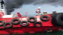 Yalova açıklarında 16 metrelik tekne alev alev yandı