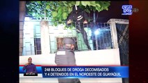 248 bloques de droga decomisados y 4 detenidos en le noroeste de Guayaquil