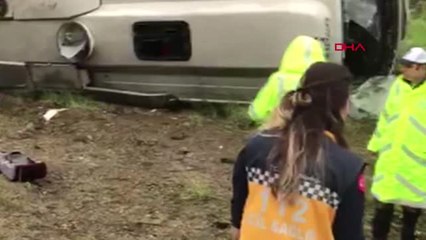 Erzincan'da Yolcu Otobüsü Devrildi 30 Yaralı Hd