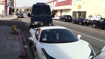 Justin Bieber Shows He's #1 While Joy Riding In His White Ferrari [2012]