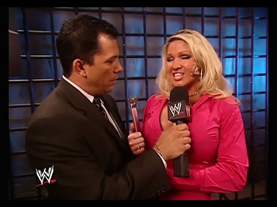 JBL & Jillian Hall backstage - No Mercy 2005
