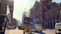 Fire breaks out at a London luxury hotel