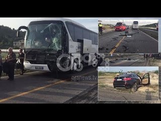 Ora News - Makina përplaset me autobusin në autostradën Fier-Lushnje